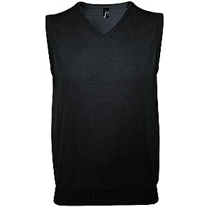 SOL'S Unisex Gentlemen Sleeveless Cotton Acrylic V Neck Sweater - Black
