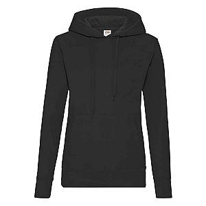 Fruit of the Loom Classic Lady Fit Hooded Sweatshirt - Black