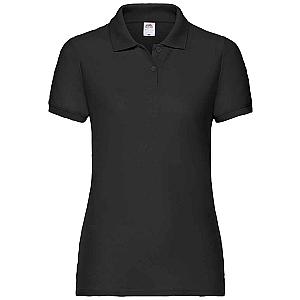 Fruit of the Loom Lady Fit Piqué Polo Shirt - Black