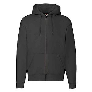 Fruit of the Loom Premium Zip Hooded Sweatshirt - Black