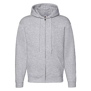 Fruit of the Loom Premium Zip Hooded Sweatshirt - Heather Grey