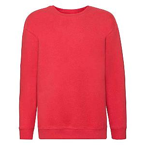 Fruit of the Loom Kids Premium Drop Shoulder Sweatshirt - Red