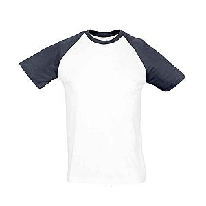 SOL'S Funky Contrast Baseball T-Shirt - White/Navy