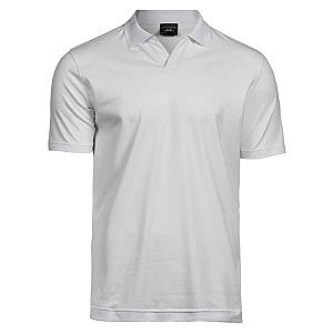 Tee Jays Luxury Stretch V Neck Polo Shirt - White