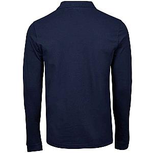 Tee Jays Luxury Stretch Long Sleeve Polo Shirt - Navy