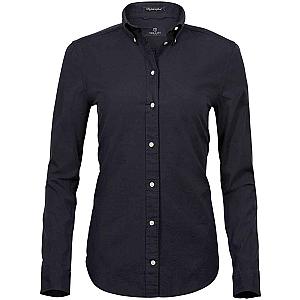 Tee Jays Ladies Perfect Long Sleeve Oxford Shirt - Black