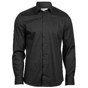 Tee Jays Luxury Stretch Long Sleeve Shirt - Black