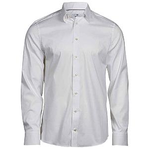 Tee Jays Luxury Stretch Long Sleeve Shirt - White