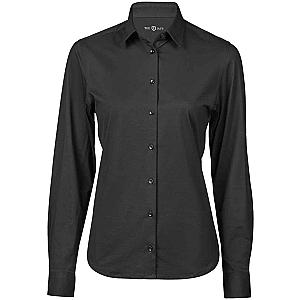 Tee Jays Ladies Active Long Sleeve Stretch Shirt - Black