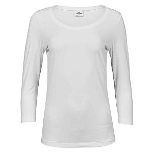 Tee Jays Ladies Stretch 3/4 Sleeve T-Shirt - White