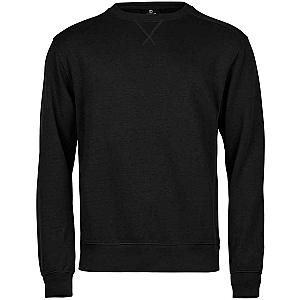 Tee Jays Ribbed Interlock Crew Neck Sweatshirt - Black
