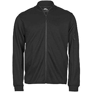 Tee Jays Athletic Full Zip Sweat Cardigan - Black
