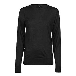 Tee Jays Ladies Crew Neck Sweater - Black