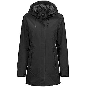 Tee Jays Ladies All Weather Parka Jacket - Black