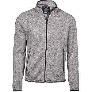 Tee Jays Knitted Outdoor Fleece Jacket - Grey Melange