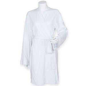 Towel City Ladies Cotton Wrap Robe - White
