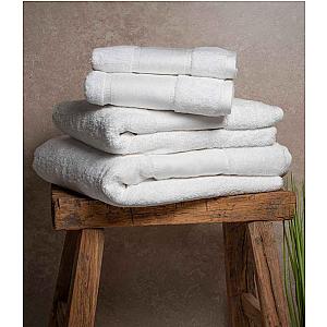 Towel City Organic Printable Border Hand Towel - White