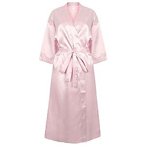 Towel City Ladies Satin Robe - Light Pink