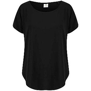 Tombo Scoop Neck T-Shirt - Black