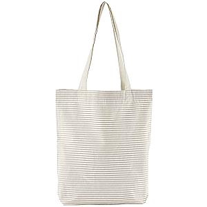Westford Mill Striped Organic Cotton Tote Bag - Red Stripe