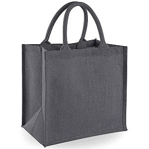 Westford Mill Jute Midi Tote Bag - Graphite Grey/Graphite Grey