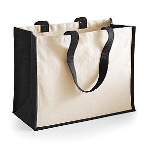 Westford Mill Printers Jute Classic Shopper - Black