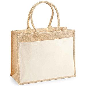 Westford Mill Pocket Jute Shopper - Natural
