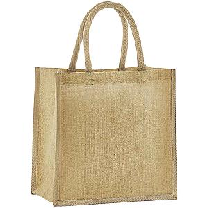 Westford Mill Natural Starched Jute Mini Gift Bag - Natural