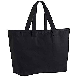 Westford Mill Oversized Heavy Duty Canvas Tote Bag - Black