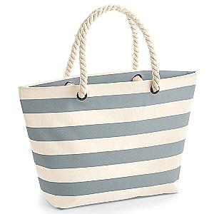 Westford Mill Nautical Beach Bag - Natural/Grey