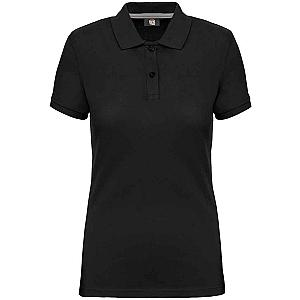 WK Designed to Work Ladies Anti-Bacterial Piqué Polo Shirt - Black