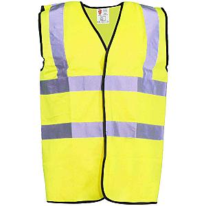 Warrior Hi-Vis Waistcoat - Fluorescent Yellow