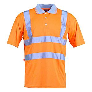 Warrior Hi-Vis Polo Shirt - Fluorescent Orange