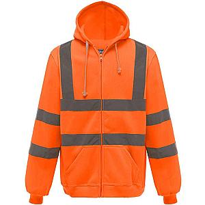 Yoko Hi-Vis Zip Hoodie - Orange