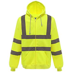 Yoko Hi-Vis Zip Hoodie - Yellow