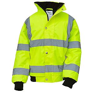 Yoko Kids Hi-Vis Bomber Jacket - Yellow