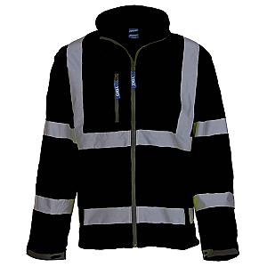 Yoko Hi-Vis Soft Shell Jacket - Black