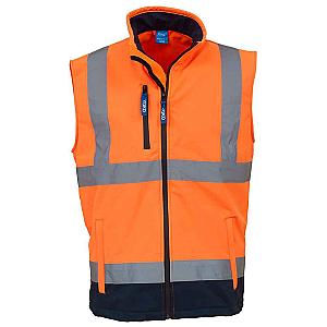 Yoko Hi-Vis Soft Shell Gilet - Orange/Navy