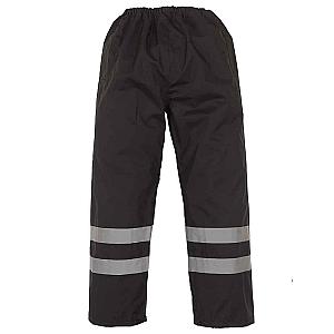 Yoko Hi-Vis Waterproof Overtrousers - Black