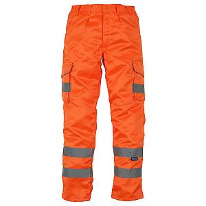 Yoko Hi-Vis Cargo Trousers with Knee Pad Pockets - Orange