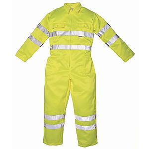 Yoko Hi-Vis Poly/Cotton Coverall - Yellow