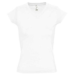 SOL'S Ladies Moon V Neck T-Shirt - White