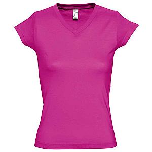 SOL'S Ladies Moon V Neck T-Shirt - Fuchsia