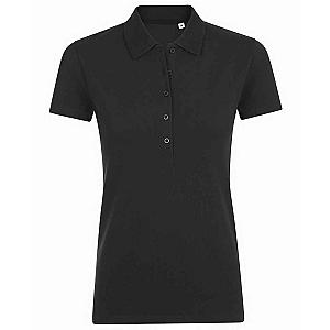 SOL'S Ladies Phoenix Piqué Polo Shirt - Black