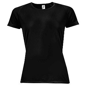 SOL'S Ladies Sporty Performance T-Shirt - Black