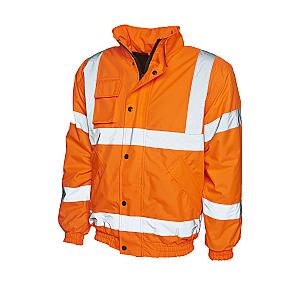 Hi Vis Bomber Jacket - Orange