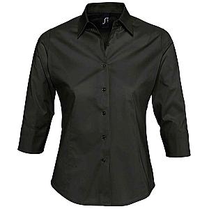 SOL'S Ladies Effect 3/4 Sleeve Fitted Shirt - Black