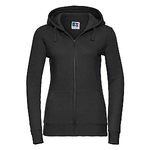 Russell Ladies Authentic Zip Hooded Sweatshirt - Black