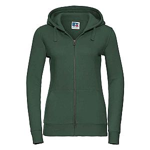 Russell Ladies Authentic Zip Hooded Sweatshirt - Bottle Green