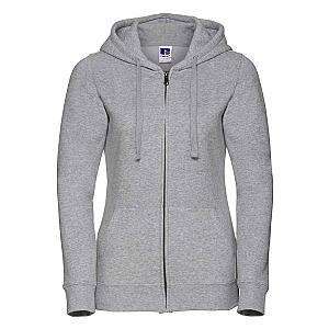 Russell Ladies Authentic Zip Hooded Sweatshirt - Light Oxford